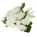Artificial 13-Head Jasmine Silk Flowers Leaf Wedding Photography Craft White