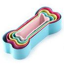 stainless steel biscuit baking 5x colorful dog bone cutter fondant cookie mold F