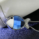 Fashion Long Fish Sweater Chain Necklace High Jewelry Crystal Women's Chain