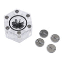 Acrylic G1/4 Threaded hexagon Computer Water Cooling Flow Meter 6Ways