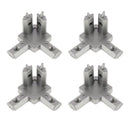 Set of 4, 3 Way Interior Connector Bracket Fitting for 2020 Aluminum Profile