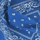 Set of 3 bandanas Paisley Man and Woman 57 x 57 cm Royal blue + sky blue +