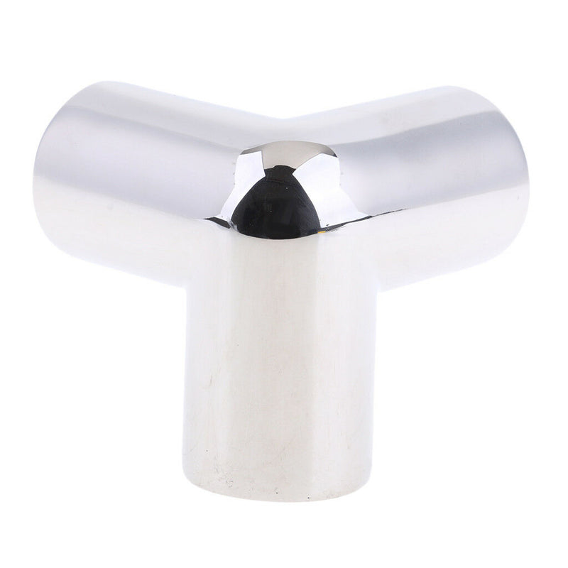 Stainless Steel 22mm 3-Way Corner Elbow Boat Hand Rail Fitting Hardware