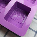 4-grids Rectangle Tree Soap Mold Cake Mold Silicone Mold Chocolate Mould W6Y5