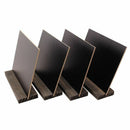 15.3x12.7x4.6cm Mini Tabletop Chalkboard Signs with Rustic Style Wood Base  W6V2