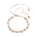 Bohemian Beach Tassel Necklace Natural Sea Shell Choker Chain Necklace Coll N7V2