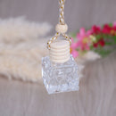 1Pc Car 10ml square hanging empty glass perfume bottles pendant car ornamJ,a