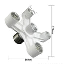 B22 to 3E27 & 5E27 Screw Socket Splitter Converter LED Light Bulb Adapter