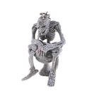 Creative Skeleton on Toilet Key Chain Key Ring Novelty Gift Rubber Metal Ring SE