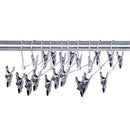 5x Strong Metal Clip Hangers Clothes Coat Trouser Skirt Hooks Rack 30cm