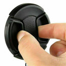 Black Front Lens Cap Hood Cover Clip-on For Nikon Canon Tamron Tokina Sigma 77mm