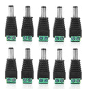 10x DC Power Male Cable Adapter Plug Connectors 2.1mm X 5mm For  Camera