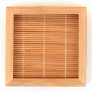 12X Natural Bamboo Teacup Square Saucer Tea Cup Hand Tray Craft Pad Mat 100 B9L1