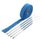 5m Thermal Exhaust Pipe Wrap Heat Resistant Cloth for Car Motorcycle (Blue)