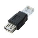 Female USB to Male RJ45 8P8C Adaptor Connector F9Y6