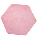Pink Hexagon Rug Play Mat | Plush Carpet Mat Soft Rug Pad for Princess Tent