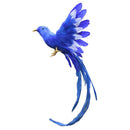 Artificial Blue Bird w/ Long Tail Realistic Taxidermy Home Garden Decor 28cm