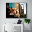 Full Round Drill Rhinestone Picture DIY Waiting Dog Mosaic Diamond Painting