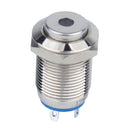 IP65 12V 12mm Waterproof LED Panel Warning Indicator Light Lamp~Blue Lights