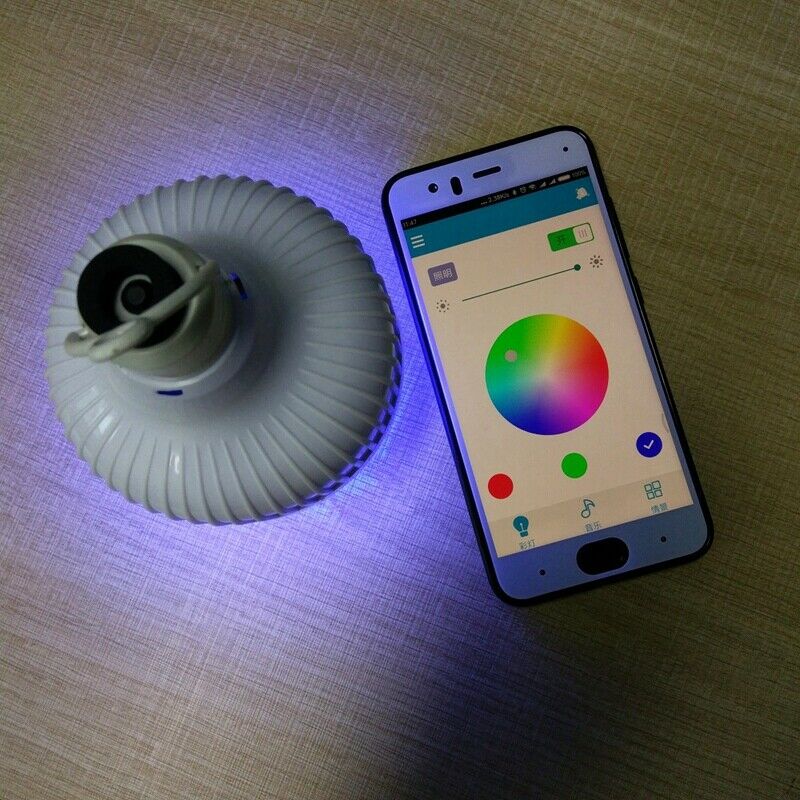 App Control Smart Led Rgb Lamp Wireless Bluetooth Music Speaker Bulb Dimmab P2X2