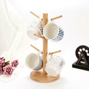 Wood Necklace Display Rack Jewelry Hanger Bracelet Household Cup Organizer