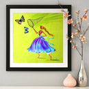 DIY Round Diamond Painting Cartoon Girl Cross Stitch Mosaic Kit Home Decor