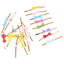 20x Dots Bowknot Metallic Twist Ties Lollipop Cake Sealing Cello Fixed Ties BX