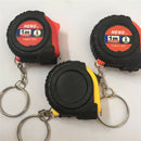 Mini Tape Measure With Key Chain Plastic Portable 1m Retractable Ruler M&O