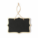 14x Mini Chalkboards Signs Hanging BlackBoard Rectangle Message Board Doubl Z7Q1