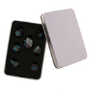 7x Black Nickel D4 D20 Multiple Dice for RPG MTG Gaming Players with