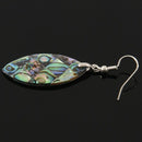 33X16mm abalone shell Marquise Earrings TOP