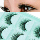 5Pairs Natural Eye Lashes Handmade Messy Cross False Eyelashes Makeup Long F8W0