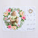 Cartoon Floral Baby Photography Props Blanket Newborn Swaddle Bedding Wraps A