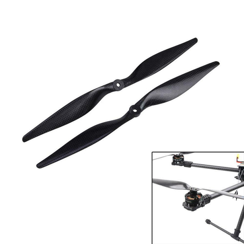 2pcs 1 Pair 1365 13X6.5 Black Carbon fiber Propeller CW/CCW Props for QuadCoptor