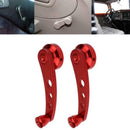 2Pcs Billet Aluminum Window Winder Black Car Crank Glass Handle Knob Unive WVS