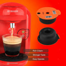 Reusable PP Coffee Capsule Pods with Slicone Lid for Bosch Tassimo 60ml