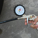 220 PSI Lock On Tire Inflator Air Pressure Gauge Pistol Chuck Flexible Hose New