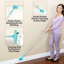 Baseboard Cleaner Mop Extendable Microfiber Cleaning Household Pad Dust A3A6