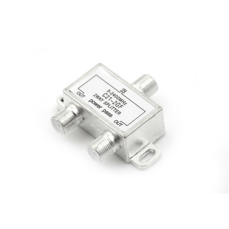 Metal 2-Way TV Satellite Cable Splitter for Sky Virgin Media 5-2400MHZ N3c