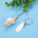 Set of 2 Handmade Seashell Keychain Natural Beach Sea Shell Pendant Key Ring AU
