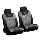 Butterfly Car Seat Covers PU Leather Auto Seat Protector (2 Set Grey) A