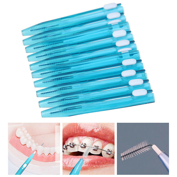 20Pcs Push-Pull Interdental Brush Oral Hygiene Toothpick Tooth Cleaning Floss