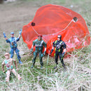 5pcs Plastic Army Playset 9cm Soldier Paratroopers Action Figures Collectibles