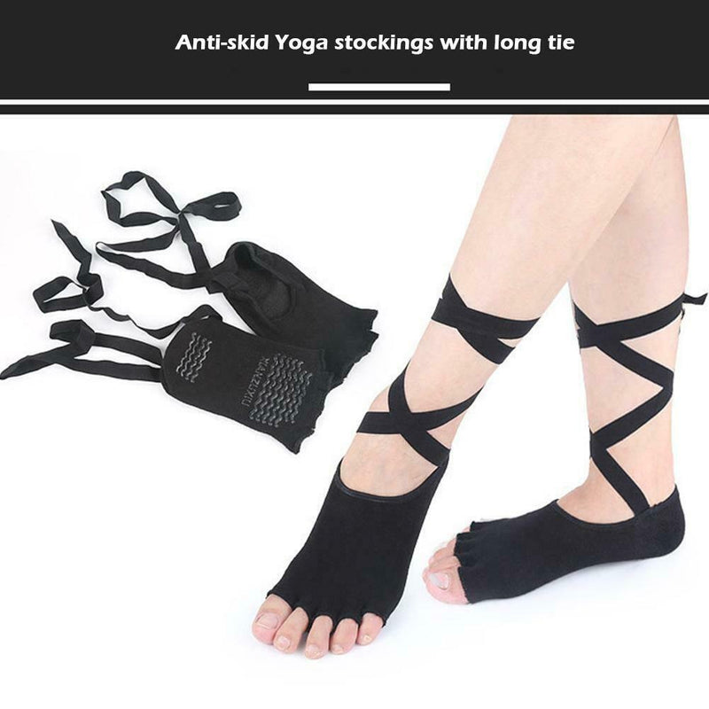 1 Pair Women Professional Anti Slip Bandage Sports Yoga Socks Dance Socks