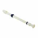 Students Plastic 8 Holes Soprano Recorder Flute Beige Blue w Cleaning Stick F7I7
