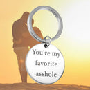 You're My Favorite asshole Keychain Men Key Ring Metal Keyrings