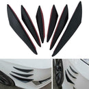 6pcs/lot Crescent moon Fit Front Bumper Lip Splitter Fins Body Spoiler Cana