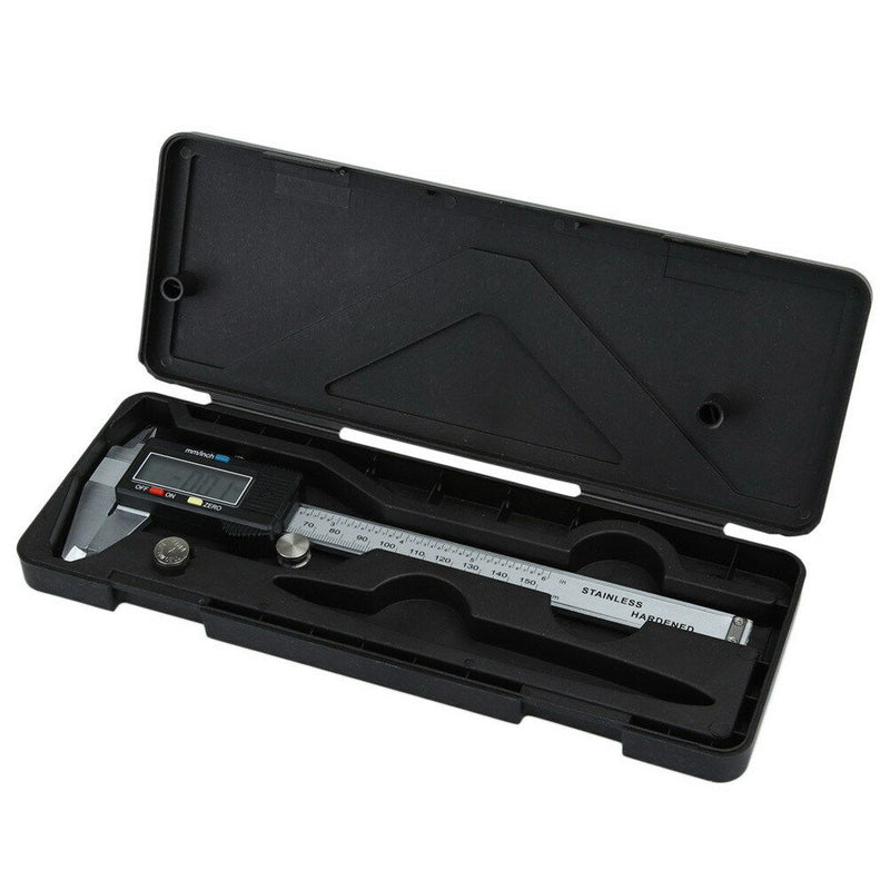 6" Inch/150mm LCD Digital Stainless Steel Electronic Vernier Caliper Micrometer