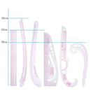 6pcs Multi-function Metric Curve Cutting Rulers Sleeve Clothing Yardstick A