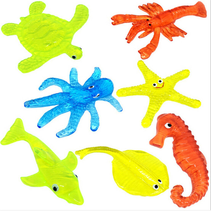 Soft Material Decompression Starfish Octopus Shark Kids Sticky Marine Animal' BX